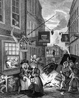 Night, Times of the Day, by William Hogarth Night, Times of the Day, by William Hogarth