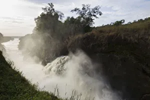 The Nile forces through a narrow gorge at Murchison Falls National Park, Uganda The Nile forces through a narrow gorge at Murchison Falls National Park, Uganda