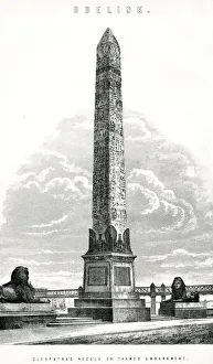 Obelisk Cleopatra's Needle on the Thames Embrankment Obelisk Cleopatra's Needle on the Thames Embrankment
