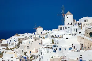 Oia village skyline, Santorini island, Greece Oia village skyline, Santorini island, Greece