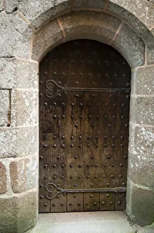 Old style door at Mont Saint-Michel Manche France Old style door at Mont Saint-Michel Manche France