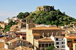 Overlooking the historic town of Begur with the remains of the castle of Begur, Costa Brava, Spain, Iberian Peninsula Overlooking the historic town of Begur with the remains of the castle of Begur, Costa Brava, Spain, Iberian Peninsula
