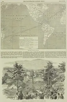 Page from the Illustrated London News with map Page from the Illustrated London News with map