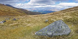 Panorama of the Scottish highlands from the top of Aonach Mor or Ben Nevis mountain Panorama of the Scottish highlands from the top of Aonach Mor or Ben Nevis mountain