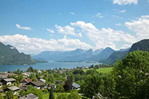 Images Dated 26th May 2011: Panorama, St. Gilgen, Wolfgangsee lake, Salzkammergut resort region, Austria, Europe, PublicGround