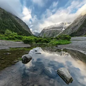 Fine Art Nature Photography Prints: Perfect reflection at Monkey Creek, Fiordland region, South Island, New Zealand