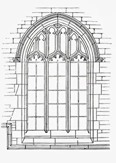 Perpendicular tracery decorating Gothic window Perpendicular tracery decorating Gothic window