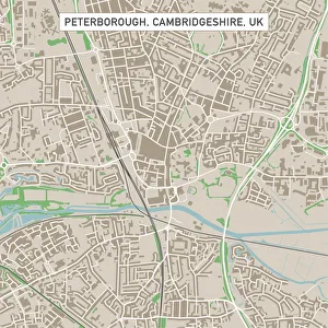 Peterborough Cambridgeshire UK City Street Map Peterborough Cambridgeshire UK City Street Map