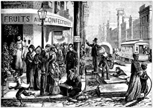 Philadelphia Centennial Festival Street Scene, 1876, Illustrated London News Philadelphia Centennial Festival Street Scene, 1876, Illustrated London News