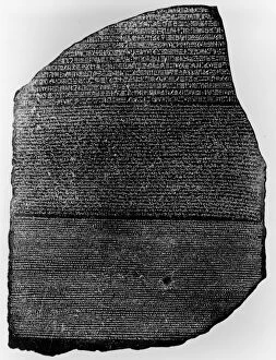 Archaeology Collection: Photograph Of The Rosetta Stone