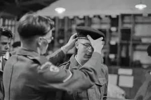 Conscript in Military Beret, Maidstone Print 1954