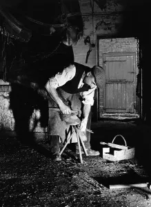 English Village Life Prints: Blacksmith At Work