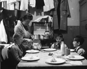 Mother Serving Mashed Potato Print
