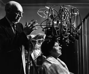 Hairdresser At Work Prints: Perm Machine