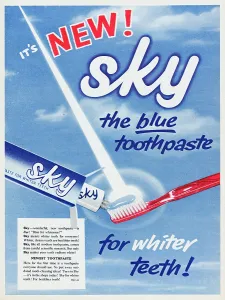Retro Advertising Artwork Prints: Sky Toothpaste