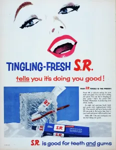 Vintage Toothpaste Advertisement Prints: S.R. Toothpaste