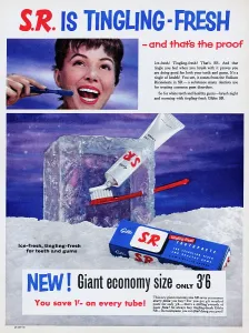 Vintage Toothpaste Advertisement Prints: S.R. Toothpaste