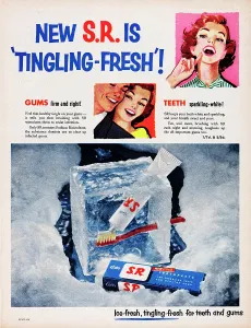 Vintage Toothpaste Ads Prints: S.R. Toothpaste