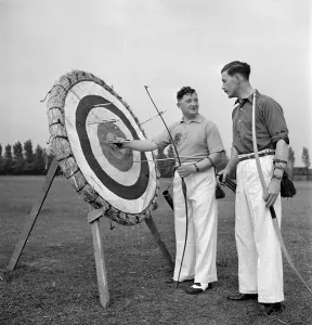 Norman Briens in Archery Costume Print 1949