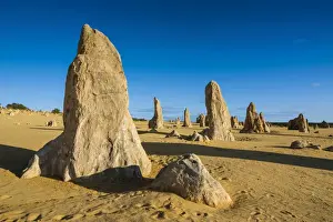 Desert Landscape Images Prints: The Pinnacles limestone formations, Nambung National Park, Western Australia