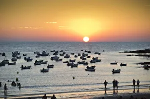 Playa de la Caleta beach, Cadiz, Costa de la Luz, Andalusia, Spain, Europe Playa de la Caleta beach, Cadiz, Costa de la Luz, Andalusia, Spain, Europe