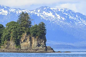 Point Adolphus and Icy Strait Point on sunny day, Chichagof Island, Inside Passage, Alaska, USA Point Adolphus and Icy Strait Point on sunny day, Chichagof Island, Inside Passage, Alaska, USA