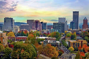Portland Oregon Downtown Cityscape in the Fall Portland Oregon Downtown Cityscape in the Fall