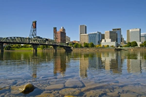 Portland Oregon Downtown Skyline Reflection Portland Oregon Downtown Skyline Reflection