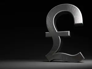 Money Prints: Pound Sign Print by Fine Art Storehouse
