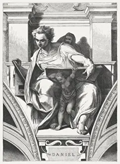 High Renaissance Art Prints: Prophet Daniel (Sistine Chapel, Vatican), published in 1878