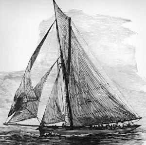 Puritan Yacht winner of the fifth Americas Cup sailing race, 1885 Puritan Yacht winner of the fifth Americas Cup sailing race, 1885