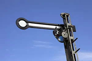 A railway signal of Deutsche Bundesbahn, the German Federal Railway A railway signal of Deutsche Bundesbahn, the German Federal Railway