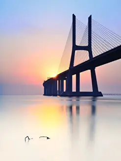 Sunrise In Portugal Prints: Rainbow Bridge