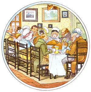 Regency period family enjoying a hearty meal Regency period family enjoying a hearty meal