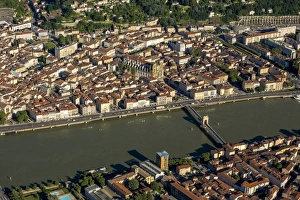 Rhone, downtown, Vienne, Sainte-Colombe, Rhone-Alpes, France Rhone, downtown, Vienne, Sainte-Colombe, Rhone-Alpes, France