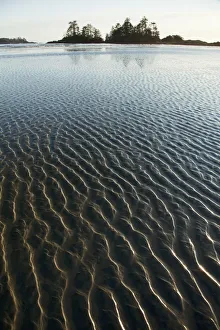 Ripples Form In The Sand At Chestermans Beach And Frank Island Near Tofino Ripples Form In The Sand At Chestermans Beach And Frank Island Near Tofino
