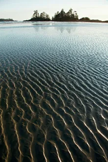 Ripples Form In The Sand At Chestermans Beach And Frank Island Near Tofino Ripples Form In The Sand At Chestermans Beach And Frank Island Near Tofino