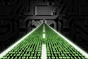 Binary Code Road Print