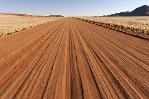 Road D707, dust road along the Namib desert, Namibia Road D707, dust road along the Namib desert, Namibia