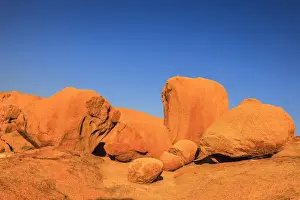 Evening Atmosphere In The Desert Prints: Rock formations in the evening light around the Spitzkoppe, Namibia