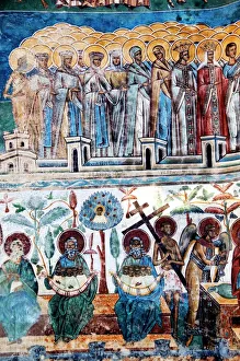 Travel imagery/unesco world heritage/romania bucovina exterior voronet monastery Travel imagery/unesco world heritage/romania bucovina exterior voronet monastery