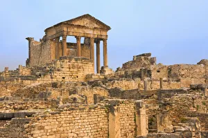 Ruins of Thugga in Ain Darham Mountain, Capitol Ruins of Thugga in Ain Darham Mountain, Capitol