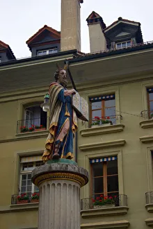 Samson fountain on the Kramgasse, Old City of Bern Samson fountain on the Kramgasse, Old City of Bern