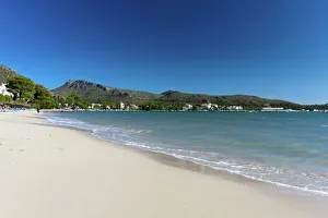 The sandy beach Platja de Llenaire in Puerto Pollensa, Majorca, Balearic Islands, Spain, Europe The sandy beach Platja de Llenaire in Puerto Pollensa, Majorca, Balearic Islands, Spain, Europe