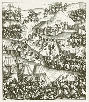 Siege of a city by Maximilian I, by Albrecht DAOErer Siege of a city by Maximilian I, by Albrecht DAOErer