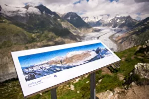 Aletsch Glacier Collection: The sign of Aletsch Glacier, Switzerland