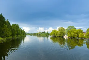 Sky reflecting in Emajogi River, Tartu, Estonia Sky reflecting in Emajogi River, Tartu, Estonia