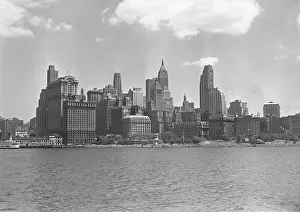 Skyline of Manhattan, New York, USA, (B&W) Skyline of Manhattan, New York, USA, (B&W)