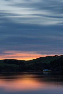 The small lake and the sunrise time in Waikawa The small lake and the sunrise time in Waikawa