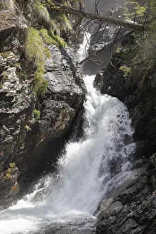Small waterfall of the Riesach creek, Riesach falls, Soelktaeler Nature Park, Schladming Tauern mountains, Upper Styria Small waterfall of the Riesach creek, Riesach falls, Soelktaeler Nature Park, Schladming Tauern mountains, Upper Styria